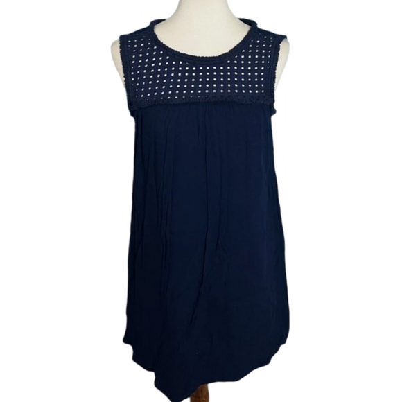 ❌Tommy Bahama Black Eyelet Cover-up Gauze Dress| Size Small | Boho Summer Beach - Picture 2 of 9